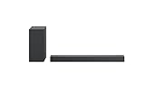 LG DS75Q Soundbar (380 Watt) mit kabellosem Subwoofer & MERIDIAN-Technologie (Dolby Atmos, HDMI, Bluetooth), Dark Steel Silver [Modelljahr 2022]