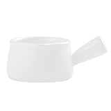 PEVSCO Sauciere Keramikmilchbecher Creamer-Krug-Gewürz-Geschirr-Keramik-Kaffee-Milch-Koffer-Weingut-Sauce-Tasse mit Griff-Küchengeschirr Sahnekännchen (Color : White)