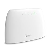 Tenda 4G03 4G LTE WLAN Router für SIM-Karten, 150Mbit/s im Download 2.4GHz 300 Mbit/s CAT4, Beamforming, Ethernet-LAN, Kein SIM-Lock, Plug & Play, IPV6,LAN/WAN-Port, Gast-Netzwerk