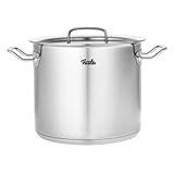 Fissler Original-Profi Collection / hoher Kochtopf (Ø 28 cm, 14L) aus Edelstahl, Töpfe inkl. Metall-Deckel, Innen-Skalierung – Induktion