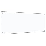 vidaXL Küchenrückwand Spritzschutz Fliesenspiegel Glasplatte Rückwand Herdspritzschutz Wandschutz Herd Küche Transparent 120x50cm Hartglas