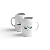 Bierkrug personalisiert | 0,3 L | Bierseidel | Druck in vielen Farben | Text nach Wunsch | Design 'Best Daddy' | selbst gestalten | Keramik (3 Stück, Grün)