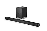 Polk Audio Signa S4 True Dolby Atmos Soundbar mit Wireless Subwoofer, 3.1.2 Soundbar-System, HDMI eARC, Bluetooth, AUX, optischer Eingang, Schwarz