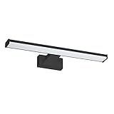 Oktaplex Lighting LED Spiegelleuchte 40cm schwarz Wandmontage 3000K Warmweiß 8W 570lm Badezimmer Spiegellampe