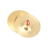 Crash Cymbal, 1 Paar Traditionelle Finish Messing Percussion Instrument Splash Cymbal Leicht zu tragen Bright Collision Sound Concert Band Hand Cymbals Hat Cymbals mit roter Lanyard