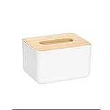 XIGUE Tissue Box Holders, Tissue Box Cover Holzabdeckung Serviettenhalter Holz Kosmetiktücherbox Tissue Dispenser for Home Office Car Tissue Cover, Desktop (Color : Desktop)