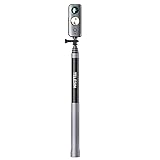 TELESIN Langer Selfie-Stick aus Kohlefaser, 3 m, für GoPro Hero Max 11 10 9 8 Serie Insta360 X3, ONE X2, ONE R, ONE X DJI Action 3 Kamera, unsichtbarer Selfie-Stick, Verlängerungsstange, Einbeinstativ