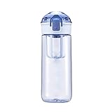 GIHOC Wasserkrug 700 ml Wasserflaschen mit Strohhalm, stabile tragbare Sport-Wasserflasche, Trinkflasche mit Fruchtsieb, für Sport, kein Auslaufen