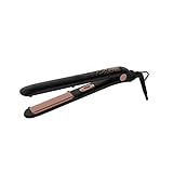 Rowenta | Easyliss Collection Copper Forever Haarglätter | 200 °C, Keramikbeschichtung, Schwimmplatten-System, Schnellheizen, Verriegelungssystem, Drehkabel SF1629F0, Schwarz/Kupfer