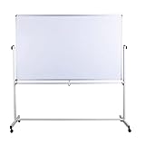 Mobile Whiteboard Tafel beidseitig beschriftbar,in 5 Größen, schutzlackiert, magnethaftend, Größe:200x100 cm