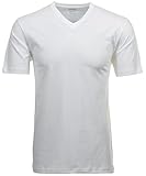 Ragman Herren Doppelpack - 2 T-Shirts mit V-Ausschnitt, Weiß, 4XL