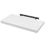 WOLTU Wandboard Wandregal CD DVD Regal Bücherregal Schweberegal Holz Board 30x22.9x3.8cm weiß für Büro, Wohnzimmer, Schlafzimmer, Küche RG9371ws