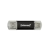 Intenso 3539480 Twist Line 32 GB - Dual USB-Stick 3.2 Gen 1x1, USB-C & USB-A, 70MB/s, Anthrazit