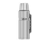 THERMOS Thermosflasche Edelstahl Stainless King, Edelstahl mattiert 1,2L, Isolierflasche mit Trinkbecher 4003.205.120 spülmaschinenfest, Thermoskanne hält 24 Stunden heiß, 24 Stunden kalt, BPA-Free