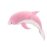 Colcolo Simulation Delphin Kuscheltiere Spielzeug, Schlafkissen Puppe Stofftier Delphin Plüschtier für Schlafzimmer Heimtextilien , Rosa 50cm