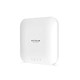 NETGEAR WAX214 WLAN Access Point PoE WiFi 6 (Dualband 1800 MBit/s | 2.4GHz/5GHz | 1x GB PoE LAN-Port | AX1800 mit WPA3 Sicherheit | bis zu 4 separate WLAN-Netzwerke | PoE-powered - Netzteil optional)