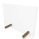 nattmann PLEXIGLAS® Spuckschutz NATURE ohne Durchreiche Trennwand Thekenaufsatz (60x70cm (BxH), Standfüße: PLEXIGLAS® klar)