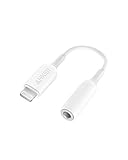 Anker 3.5mm Audio Adapter mit Lightning Stecker, MFi-zertifizierter Lightning auf weiblich 3.5mm Anschluss, unterstützt Lautstärkeregelung und Mikrofon für In-Ear Kopfhörer, Over-Ear Kopfhörer usw.