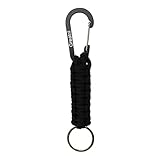 GREATRIL Schlüsselanhänger Karabiner mit Schlüsselanhänger Paracord Schlüsselanhänger Clips für draussen Jungen/Mädchen/Männer/Frauen (Black)