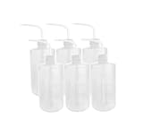 FEELMEET Plastikflaschen Saftflaschen, Labor -Squeeze -Flaschen, Wasserflaschen Multipack Schmale Mund Ldpe Tattoo -Flaschen Und Maßstab Etiketten 500 Ml 6pcs