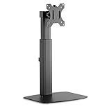 Xantron® ECO-DS100 Monitorständer Höhenverstellbar Neigbar Schwenkbar Drehbar/ Monitorhalterung 1 Monitor 17-32 Zoll, VESA 75x75 & 100x100 / Monitor Standfuss mit Quick Release – inkl. Montagematerial