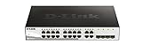 D-Link DGS-1210-16 16-Port Smart Gigabit Switch (12 x 10/100/1000 Mbit/s TP (RJ-45) Ports und 4x Mini GBIC (SFP) Slots)