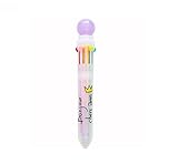 DAFLIN 2pcs Cartoon Crown Multi Color Kugelschreiber Crystal Ball 10 Mine In 1 Spot Liner Marker Office School Student Supplies (Color : 1pcs Pen)