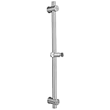 Tecmolog Duschstange Edelstahl Duschstange Variabel Wandstange Dusche Variabel Brausestange 66cm, Gebürstetes Nickel, SBH156