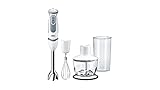 Braun Household Stabmixer MQ 5235WH Stabmixer – MultiQuick 5 Vario Pürierstab mit Edelstahl Mixfuß, 1000 Watt, inkl. 3-teiligem Zubehör-Set, weiß/grau