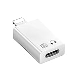 MeloAudio iOS zu USB C Adapter Typ C (weiblich) zu iOS (männlich) Adapter USB C OTG Adapter Kompatible iOS-Geräte unterstützen Data Sync Kopfhörer und Aufladen