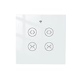 Smart Switch WiFi Smart Life 2-Gang-Doppelvorhang Jalousieschalter für Rollladen-Elektromotor (Farbe: 1 Stück, weiß, Größe: W)