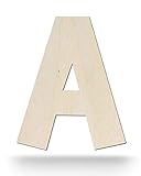 Kleenes Traumhandel Holzbuchstaben - Buchstabe aus Holz - Buchstaben für Türbeschriftung - Alphabet aus Holz für Kinderzimmer, Wohnzimmer u.v.m. - (7,5 cm, Großes A)