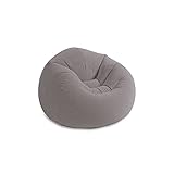 Intex Beanless Bag Chair Aufblasmöbel - Sitzsack - 1.14 m x 1.14 m x 71 cm, Grau