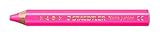 STAEDTLER 3in1 Buntstift Noris junior Bunt-,Wachsmal- und Aquarellstift, neon pink, extra bruchsicher, ideal für Kinder, für viele Oberflächen, 6 Buntstifte in neon pink, 140-F23