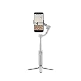 DJI OM 5 Smartphone-Gimbal-Stabilisator, 3-Achsen-Telefon-Gimbal, integrierte, tragbare und faltbare Verlängerungsstange, Android und iPhone Gimbal mit ShotGuides, grau