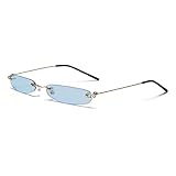 Randlose Outdoor-Sonnenbrille for Herren und Damen mit kleinem Rahmen, Outdoor-Fahrurlaub, Fotodekoration, Sonnenbrille(Blue)