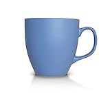 Mahlwerck Jumbotasse BIG, große hochwertige Porzellan-Kaffeetasse mit matter Oberfläche, moderner Kaffeebecher mit Henkel 600 ml, Shark Blue, Blau