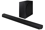 Samsung HW-Q900A Q-Symphony Soundbar, Cinematic Dolby Atmos, Q-Serie, Soundbar für TV (2021), 7.1.2-Kanal, Amazon Alexa integriert, SoundFit Sound+, Schwarz