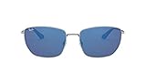 Ray-Ban Herren RB3653 Sonnenbrille, Silber (Silber/Blue Mirror), 60