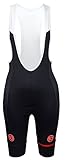 SUNDRIED Womens Gepolsterte Bib Shorts Rennrad und Mountainbike-Fahrradbekleidung (Schwarz, L)