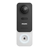 Philips WelcomeEye Link, intelligente Videotürklingel mit Kamera, videosprechanlage , Smartphone-App,WiFi 20 meter , Nachtsicht, 160°-Weitwinkel-Full-HD-Kamera (1080p), batteriebetrieben, 2-Wege-Audio