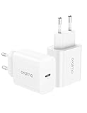 [2-Pack] USB C Ladegerät, oraimo USB C Netzteil 20 W, Schnellladen PD Stecker für iPhone 14/13/12/11 Pro Max, Mini, Pro XR, Galaxy, Pixel 4/3, iPad/iPad Mini und mehr