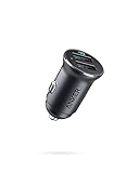 Anker 320 Car Charger (24W II) Ladegerät, Mini Autoladegerät, 24W 4.8A Duales USB-Autoladegerät mit blauem LED-Licht, für iPhone13/12/11/XR/Xs, iPad Pro/Air 2/mini, Galaxy und mehr