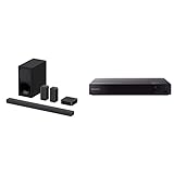 Sony HT-S40R - 5.1.-Kanal-Soundbar (inkl. kabelgebundenem Subwoofer, kabellosen Rear-Lautsprechern, Bluetooth, Surround Sound, Dolby Digital), Schwarz & BDP-S6700 Blu-ray-Player schwarz