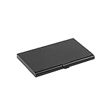 Visitenkartenhalter Herren-Visitenkartenhalter-Karten-Metall-Geldbörse Kreativer Visitenkarten-Hülle Edelstahl Aluminiumhalterung Metallabdeckung Kreditkarte Visitenkartenständer ( Color : Noir )