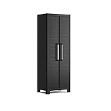 KETER DETROIT Kunststoffschrank, hoch, schwarz, 65 x 45 x 182 cm,