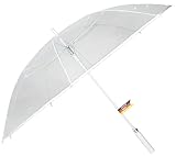 Montagsliebe® Stockschirm XXL Regenschirm transparent Hochzeit Partnerschirm Ø124cm groß durchsichtig