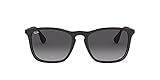 Ray-Ban Unisex Rb4187 Sonnenbrille, Schwarz (Gestell: Schwarz Glas: Grau Verlauf 622/8g), 54 EU