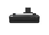 HP DesignJet T250 Großformatdrucker, 24 Zoll, bis zu A1, mobiles Drucken, Wi-Fi, Gigabit Ethernet, Hi-Speed USB 2.0 (5HB06A), Schwarz