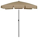 Yongdu Strandschirm, Sonnwnschirm, Sonnenschirm, Parasol, Ampelschirm, Taupe 180x120 cm